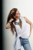 Gathered Linen Tank
