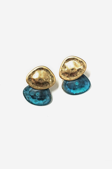 Turquoise Overlap Earrings