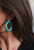 Thick Turquoise Industrial Hoop