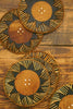 Wood Wicker Coaster Set