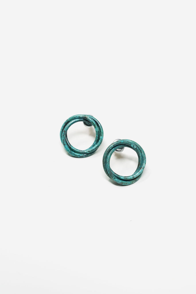 Twisted Circle Stud Earring