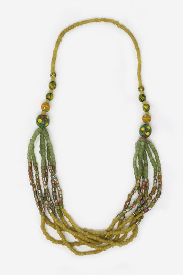 Glass Beaded Statement Necklace