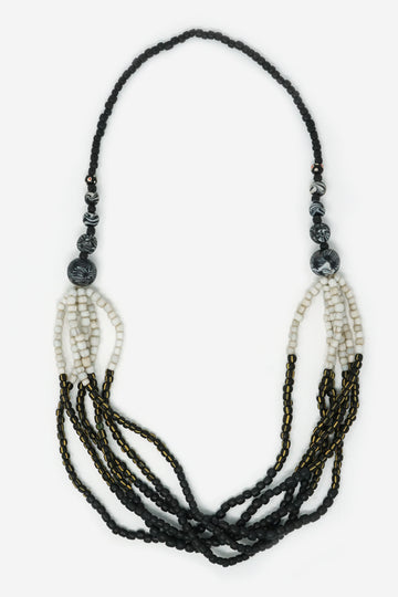 Glass Beaded Statement Necklace