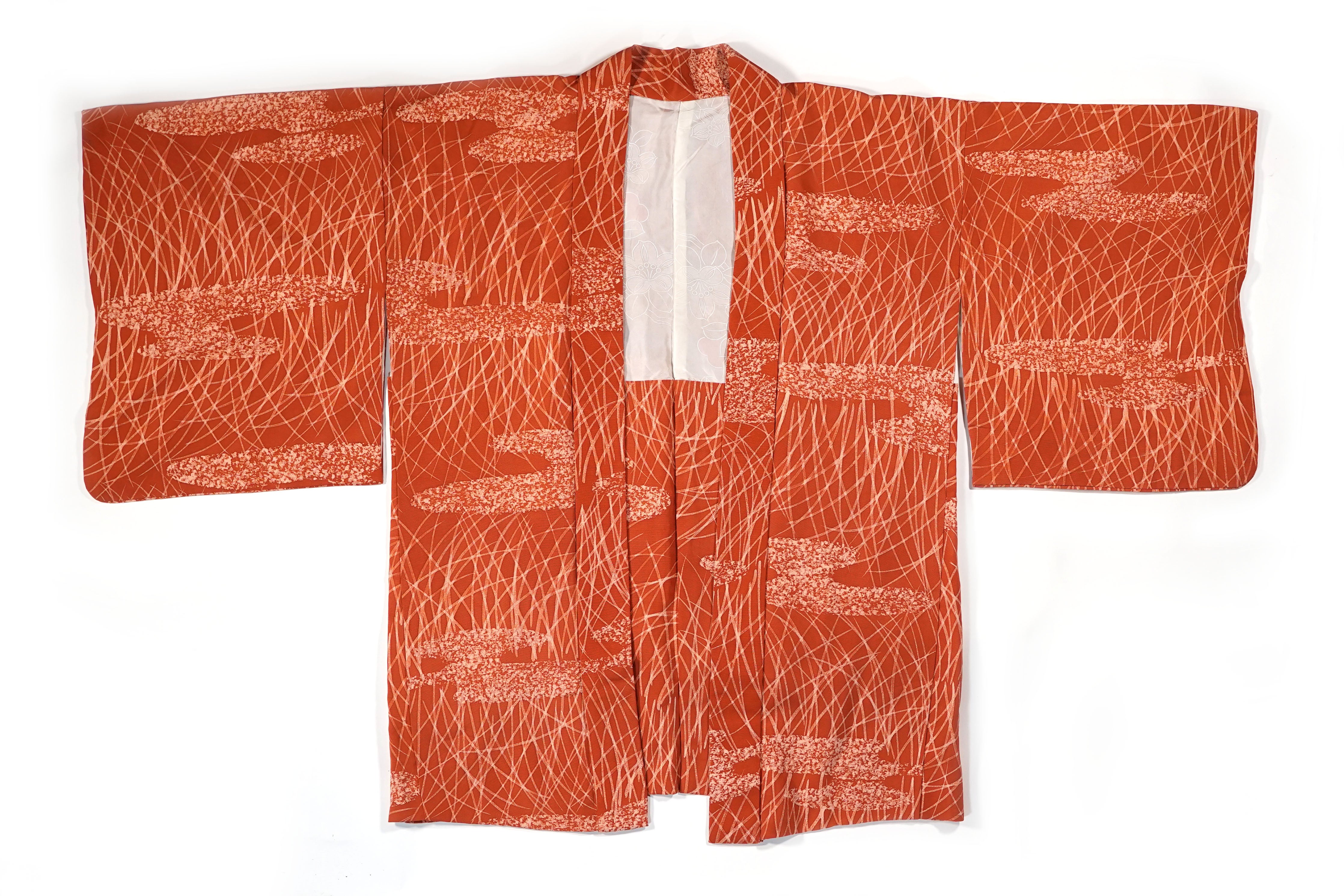 Vivid orange,Peony】Happi Jacket＜Excellent・Silk＞For Men,For Women,Japa –  Hallelujah Kimono